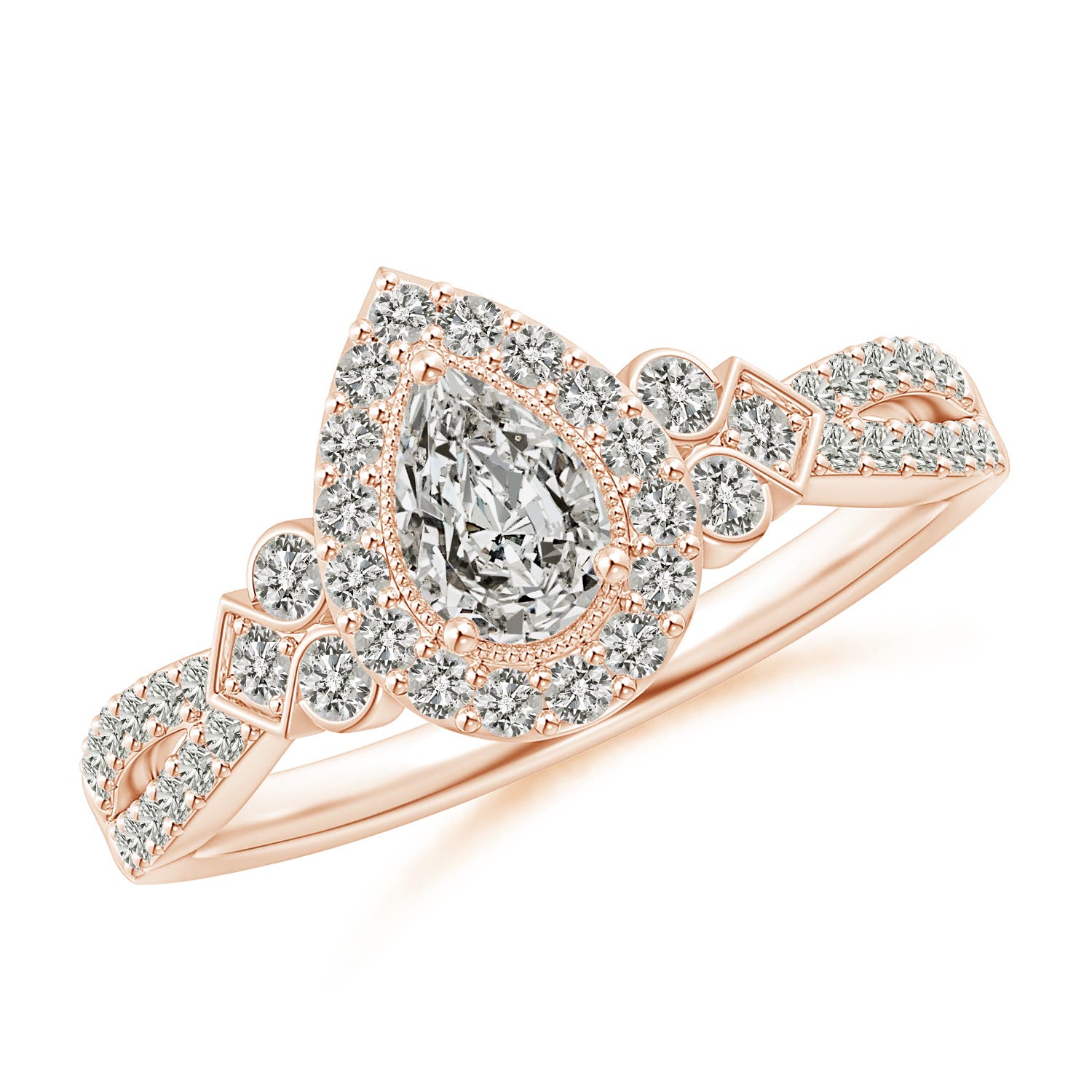 K, I3 / 0.83 CT / 14 KT Rose Gold