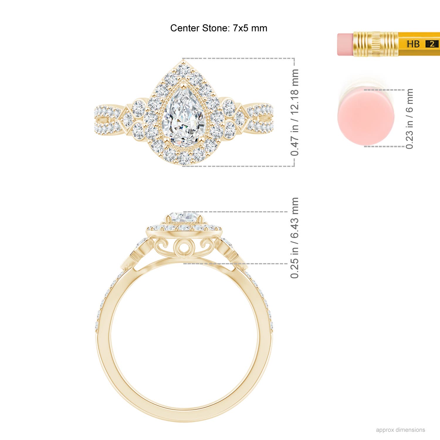 G, VS2 / 1.24 CT / 14 KT Yellow Gold