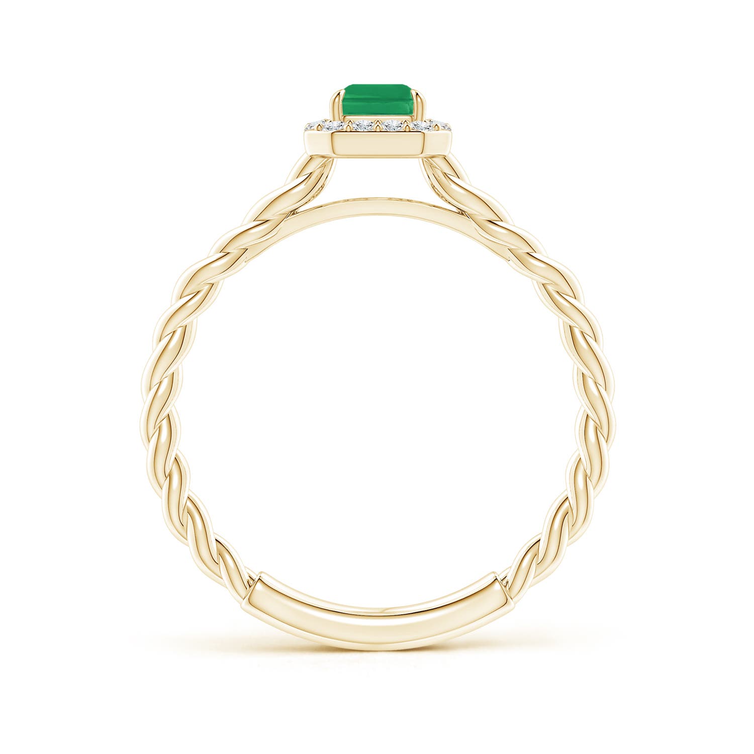 A - Emerald / 0.68 CT / 14 KT Yellow Gold