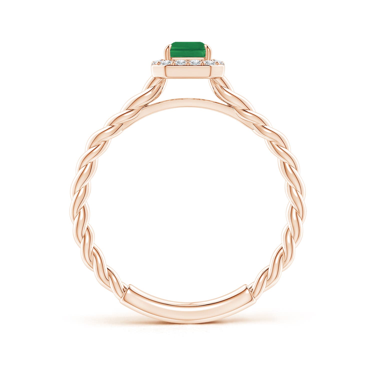 AA - Emerald / 0.68 CT / 14 KT Rose Gold