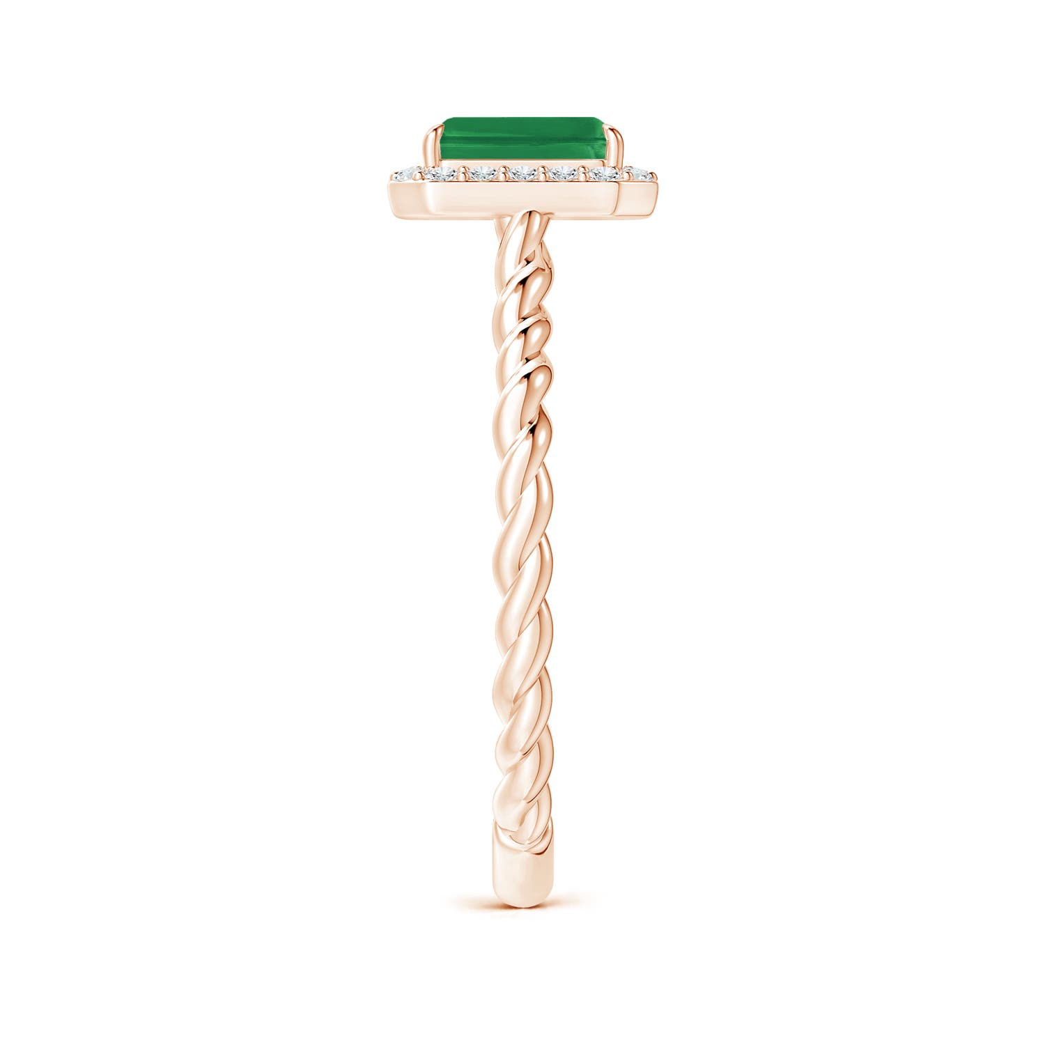 AA - Emerald / 0.68 CT / 14 KT Rose Gold