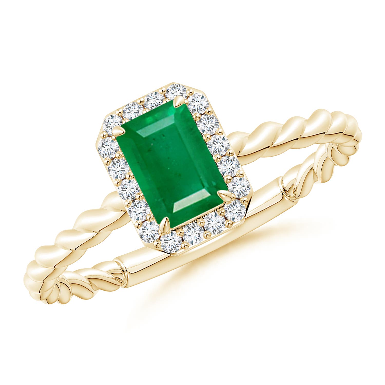 AA - Emerald / 0.68 CT / 14 KT Yellow Gold