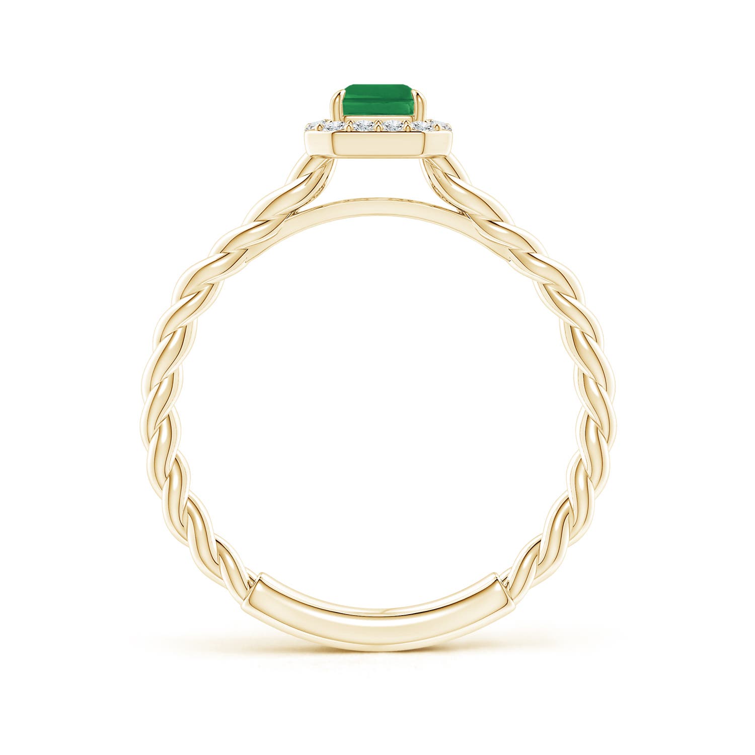 AA - Emerald / 0.68 CT / 14 KT Yellow Gold