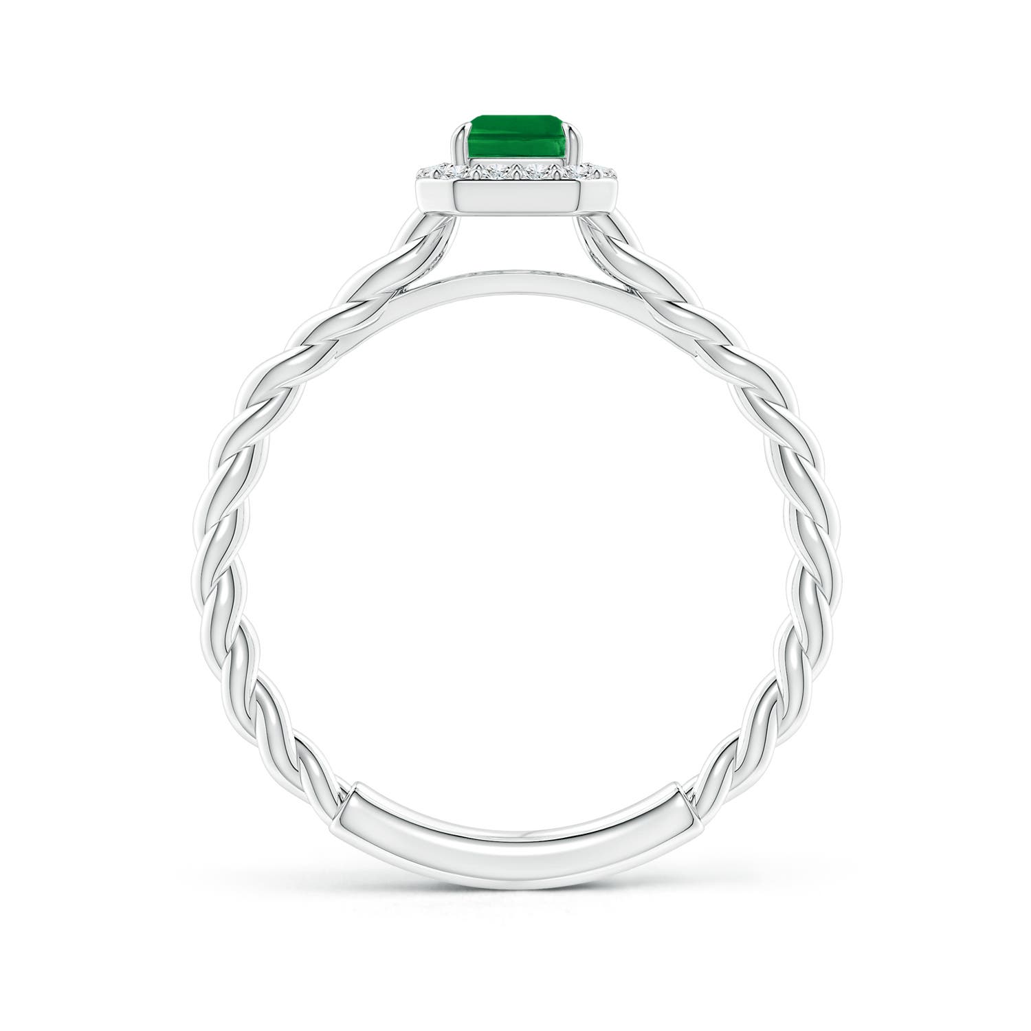 AAA - Emerald / 0.68 CT / 14 KT White Gold