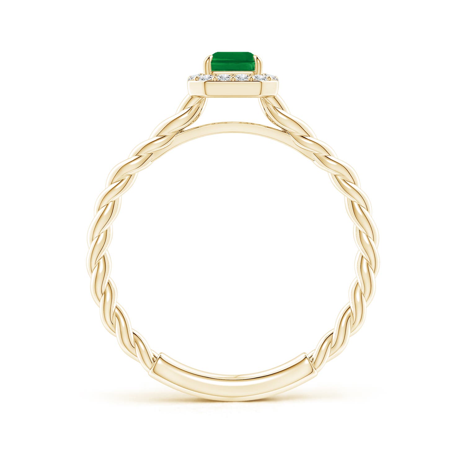 AAA - Emerald / 0.68 CT / 14 KT Yellow Gold