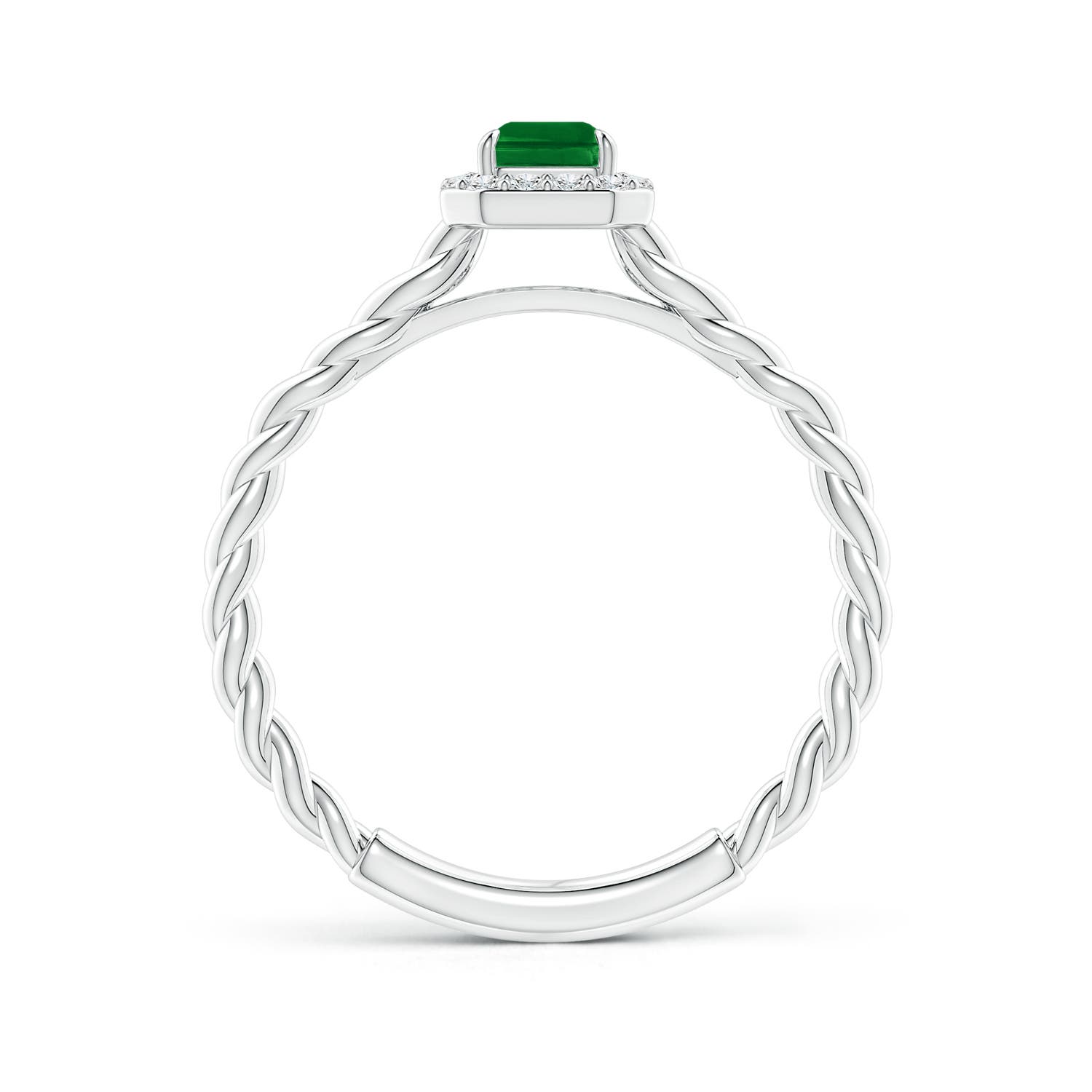 AAAA - Emerald / 0.68 CT / 14 KT White Gold