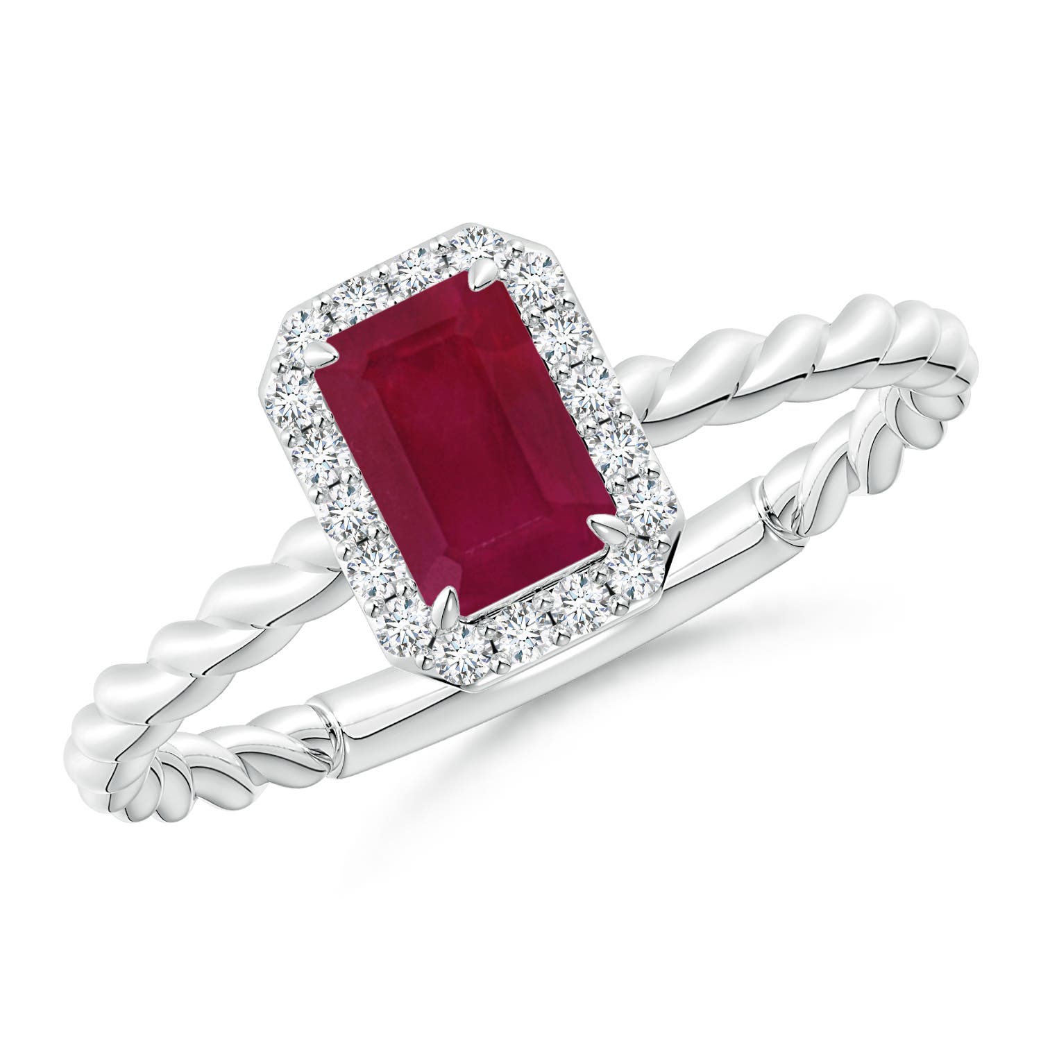 A - Ruby / 0.83 CT / 14 KT White Gold