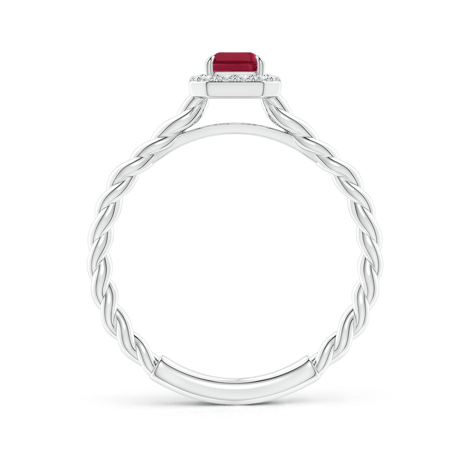 A - Ruby / 0.83 CT / 14 KT White Gold