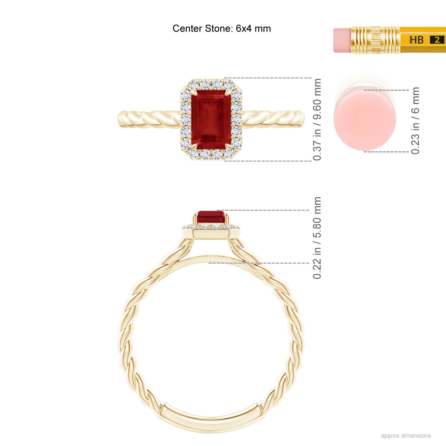 AA - Ruby / 0.83 CT / 14 KT Yellow Gold