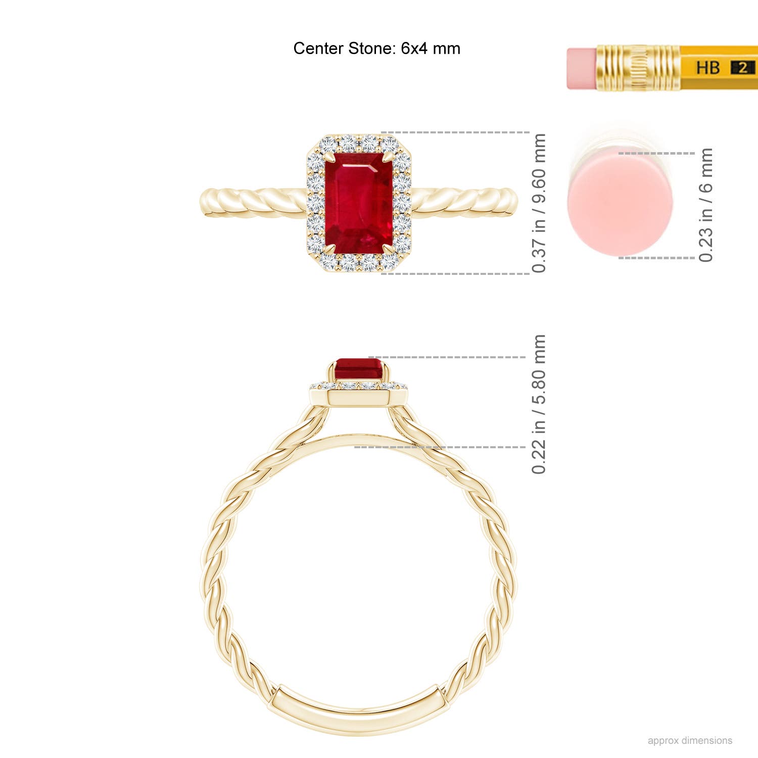 AAA - Ruby / 0.83 CT / 14 KT Yellow Gold