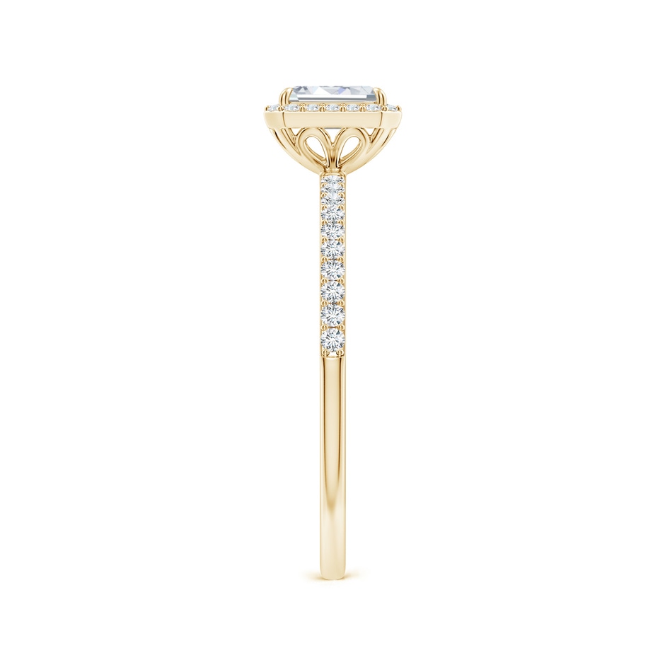 5x3mm GVS2 Emerald-Cut Diamond Halo Engagement Ring in Yellow Gold side-2