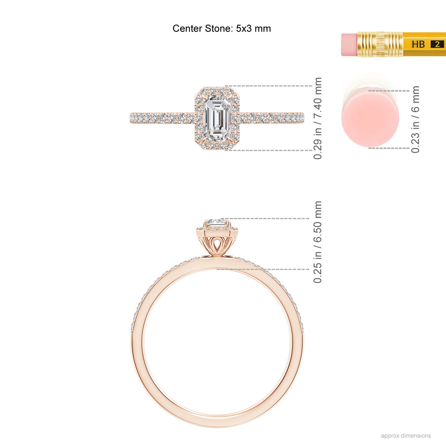 I-J, I1-I2 / 0.52 CT / 14 KT Rose Gold