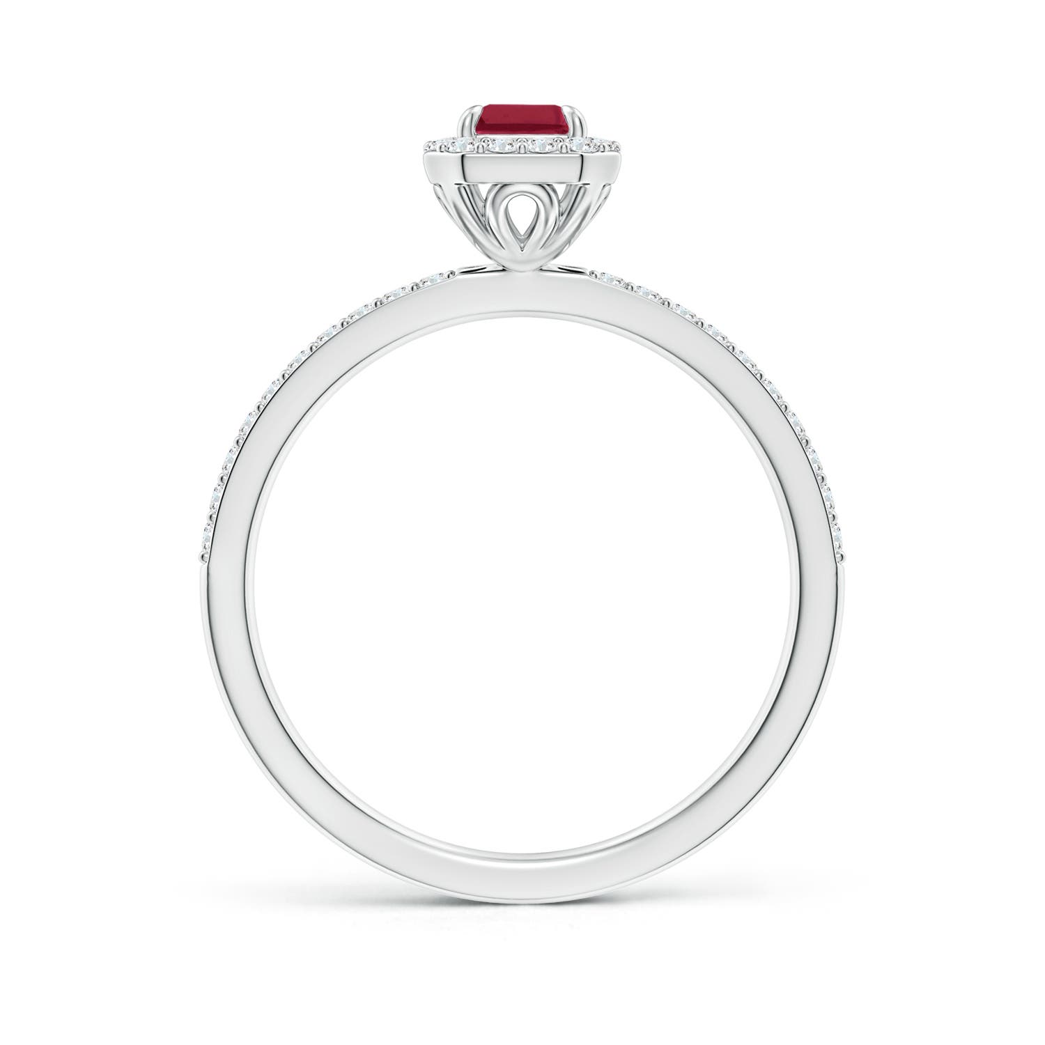 A - Ruby / 0.94 CT / 14 KT White Gold