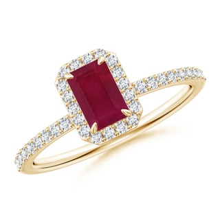 Emerald Cut A Ruby