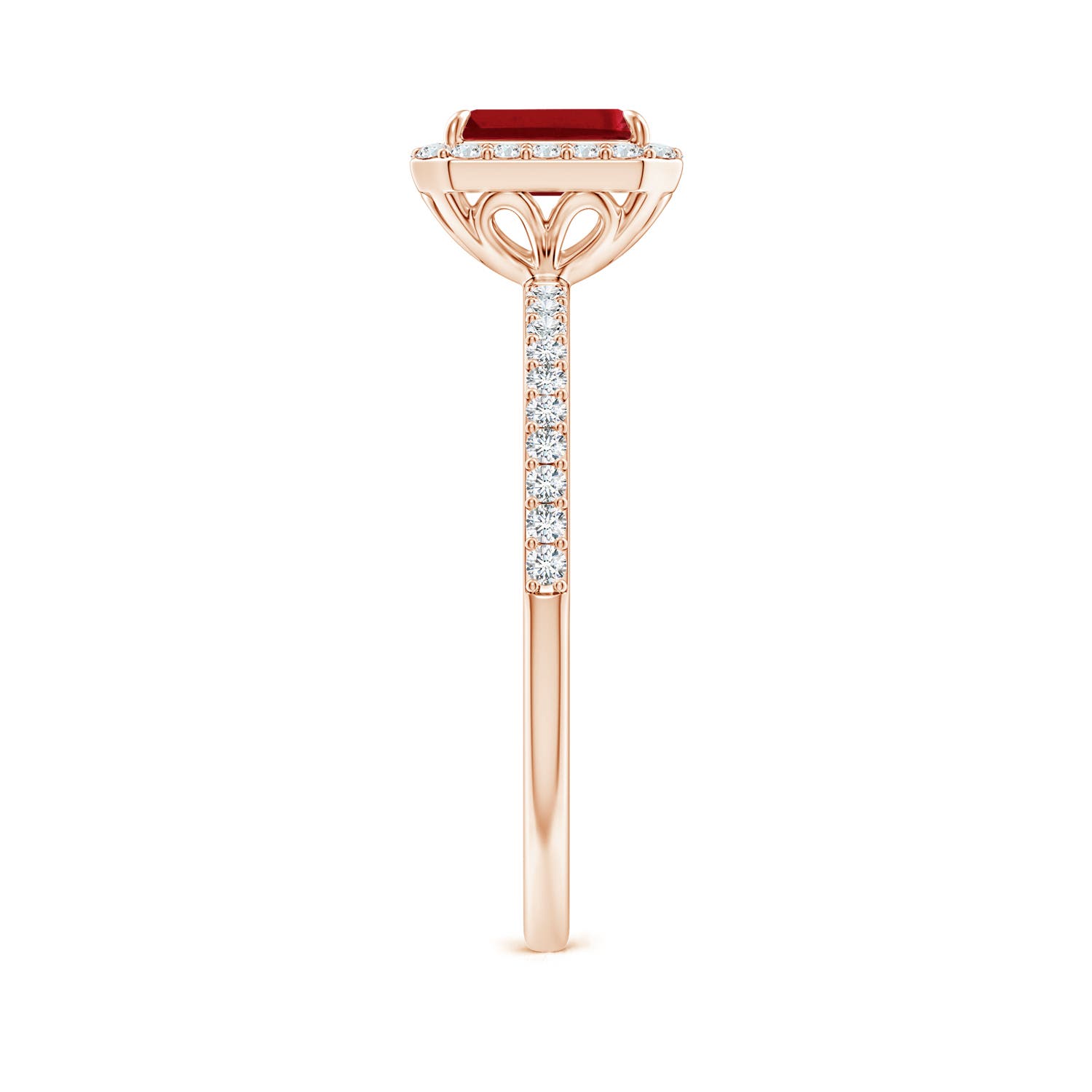 AAA - Ruby / 0.94 CT / 14 KT Rose Gold