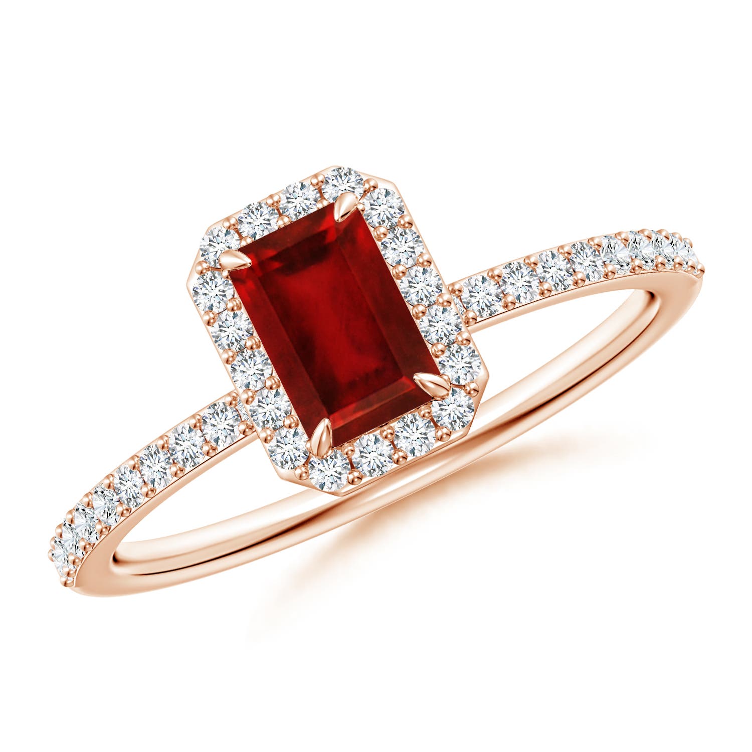 AAAA - Ruby / 0.94 CT / 14 KT Rose Gold