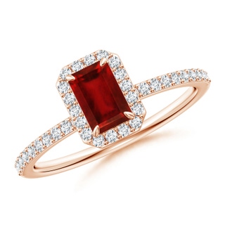Emerald Cut Lab-Grown Lab Grown Ruby