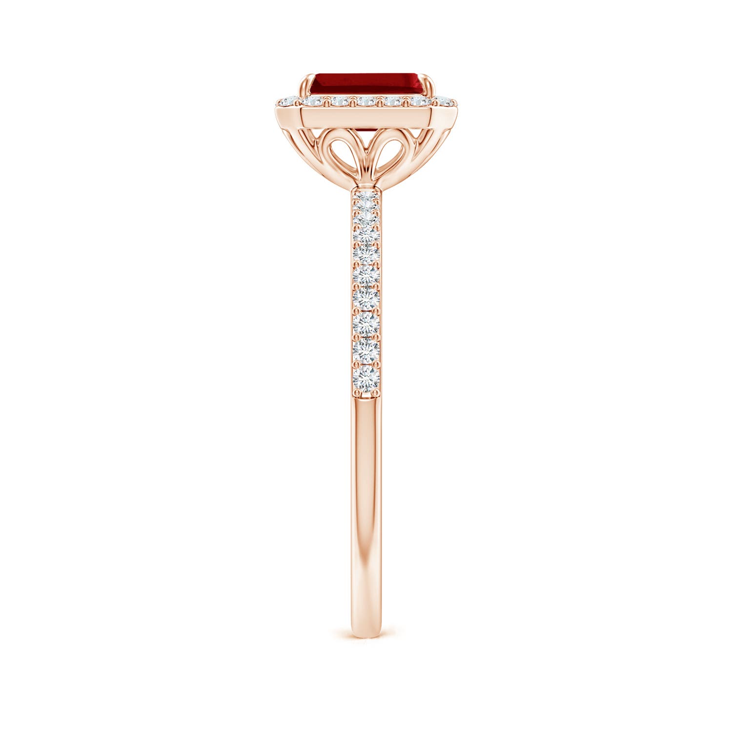 AAAA - Ruby / 0.94 CT / 14 KT Rose Gold