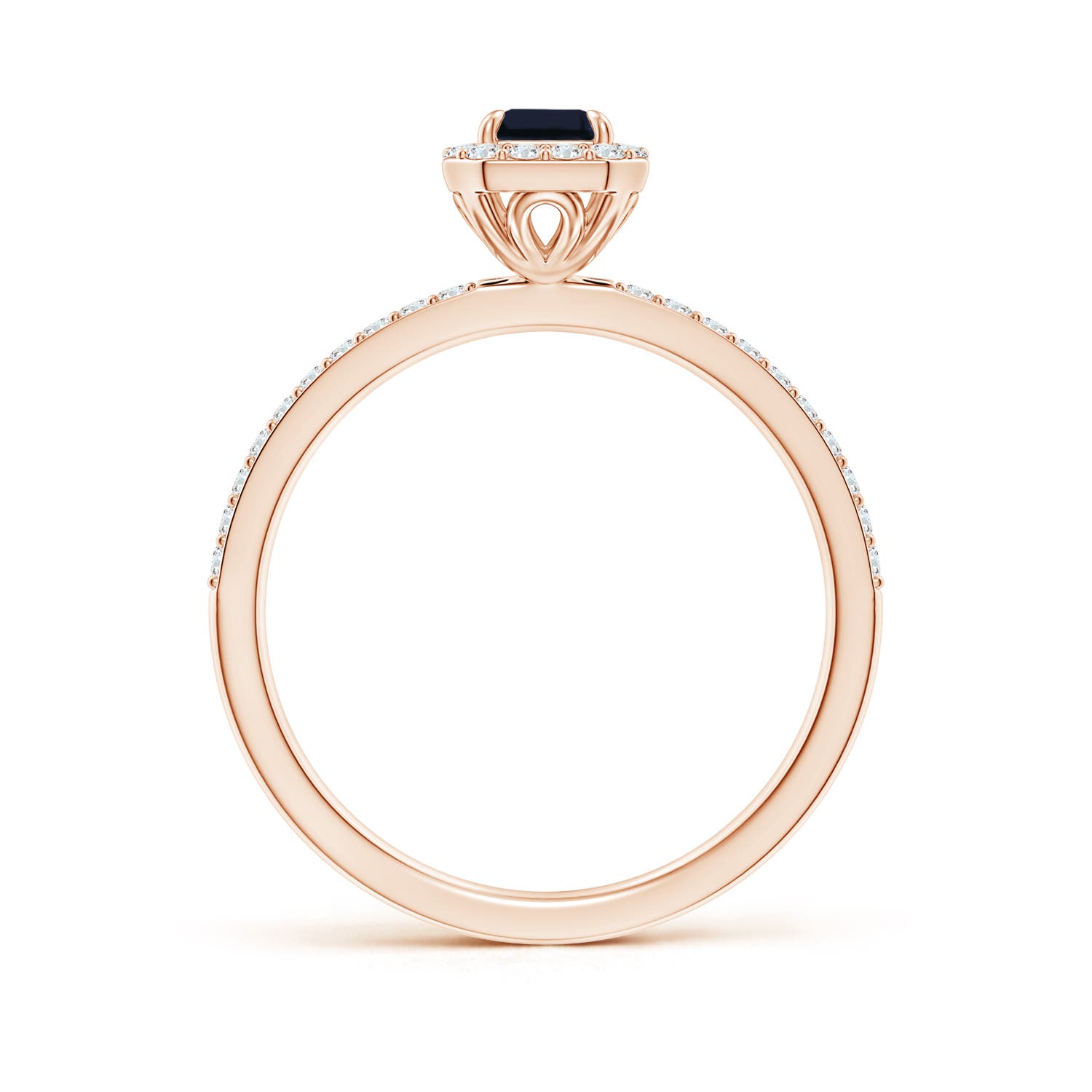 A - Blue Sapphire / 0.94 CT / 14 KT Rose Gold