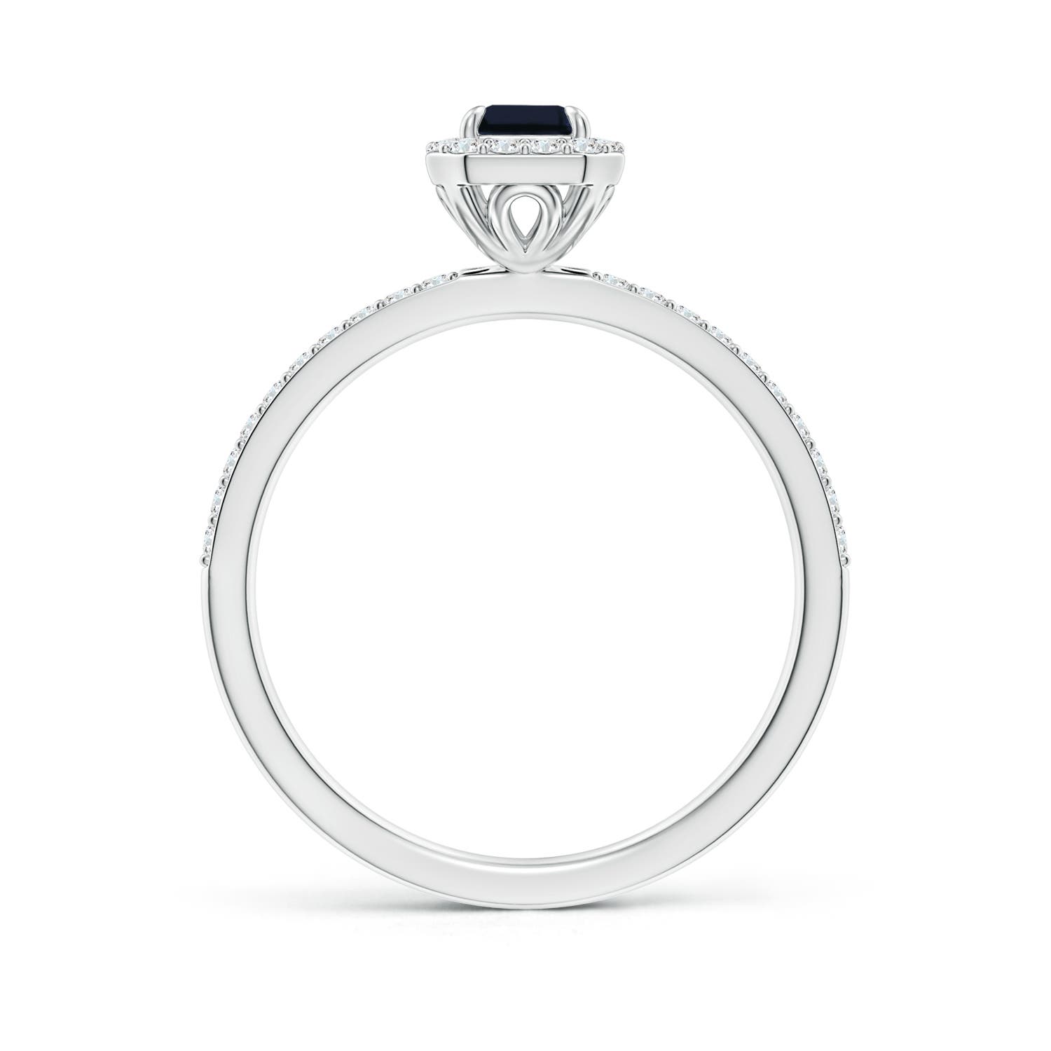 A - Blue Sapphire / 0.94 CT / 14 KT White Gold