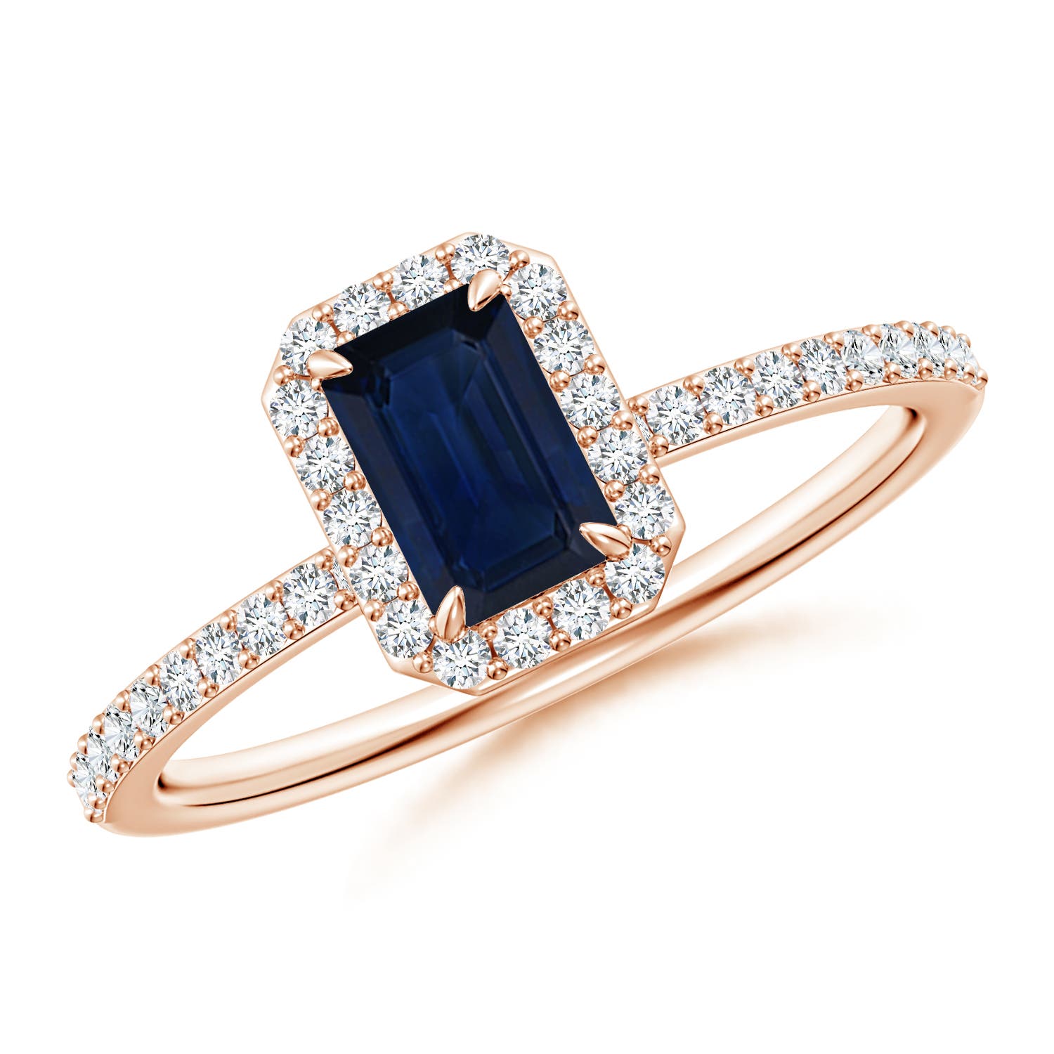 AA - Blue Sapphire / 0.94 CT / 14 KT Rose Gold