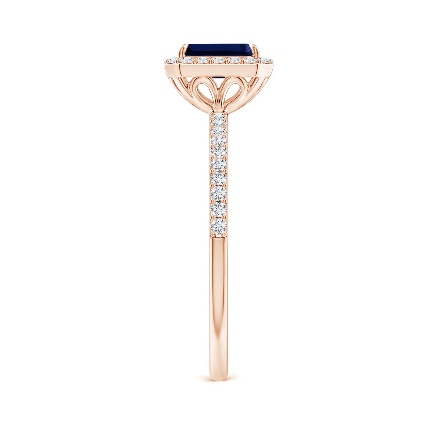 AAA - Blue Sapphire / 0.94 CT / 14 KT Rose Gold