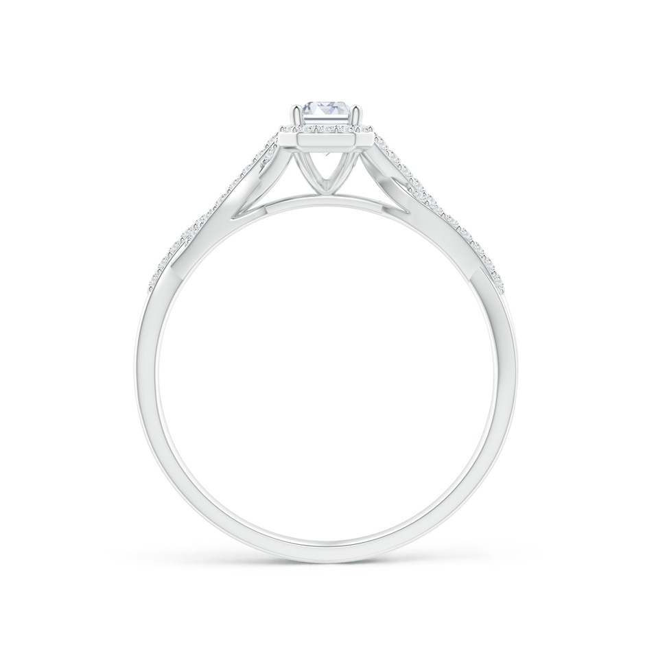 5x3mm GVS2 Emerald-Cut Diamond Halo Twisted Shank Ring in P950 Platinum side-1
