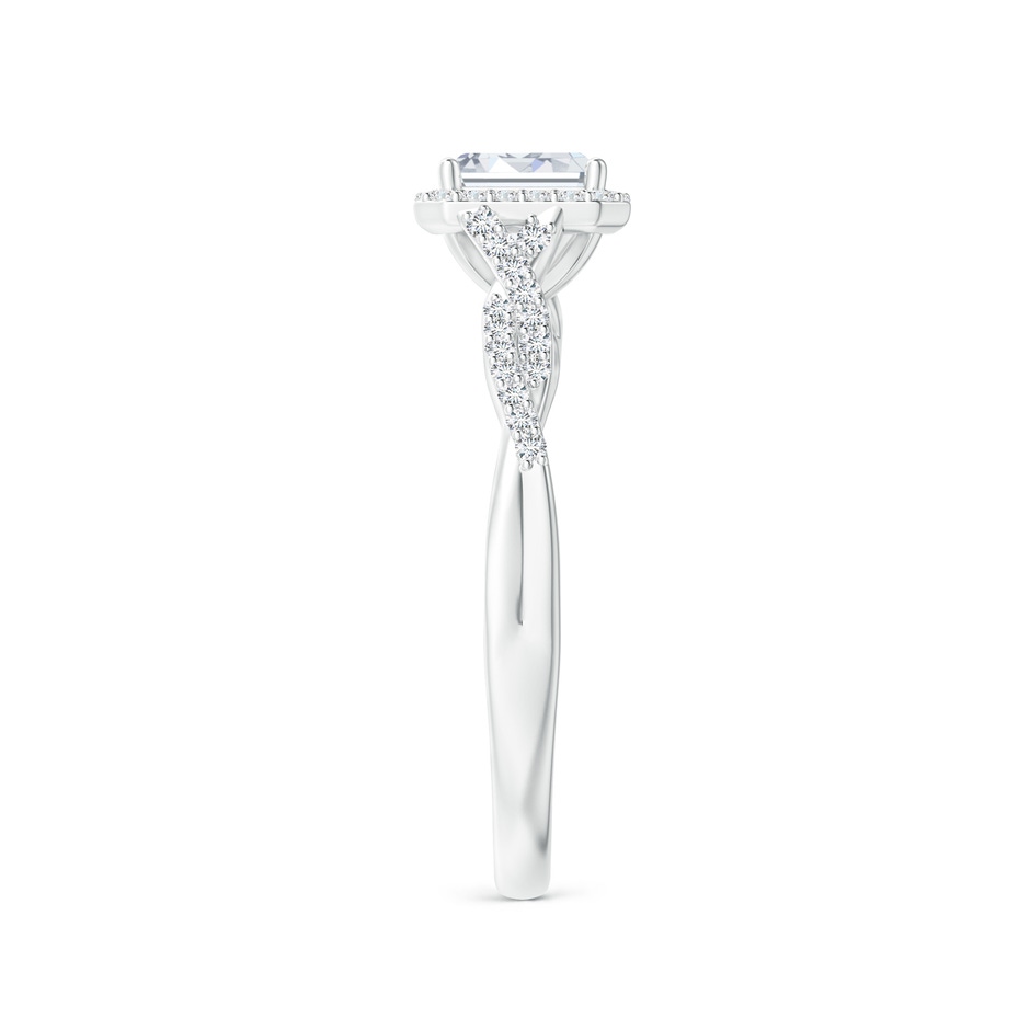 5x3mm GVS2 Emerald-Cut Diamond Halo Twisted Shank Ring in P950 Platinum side-2