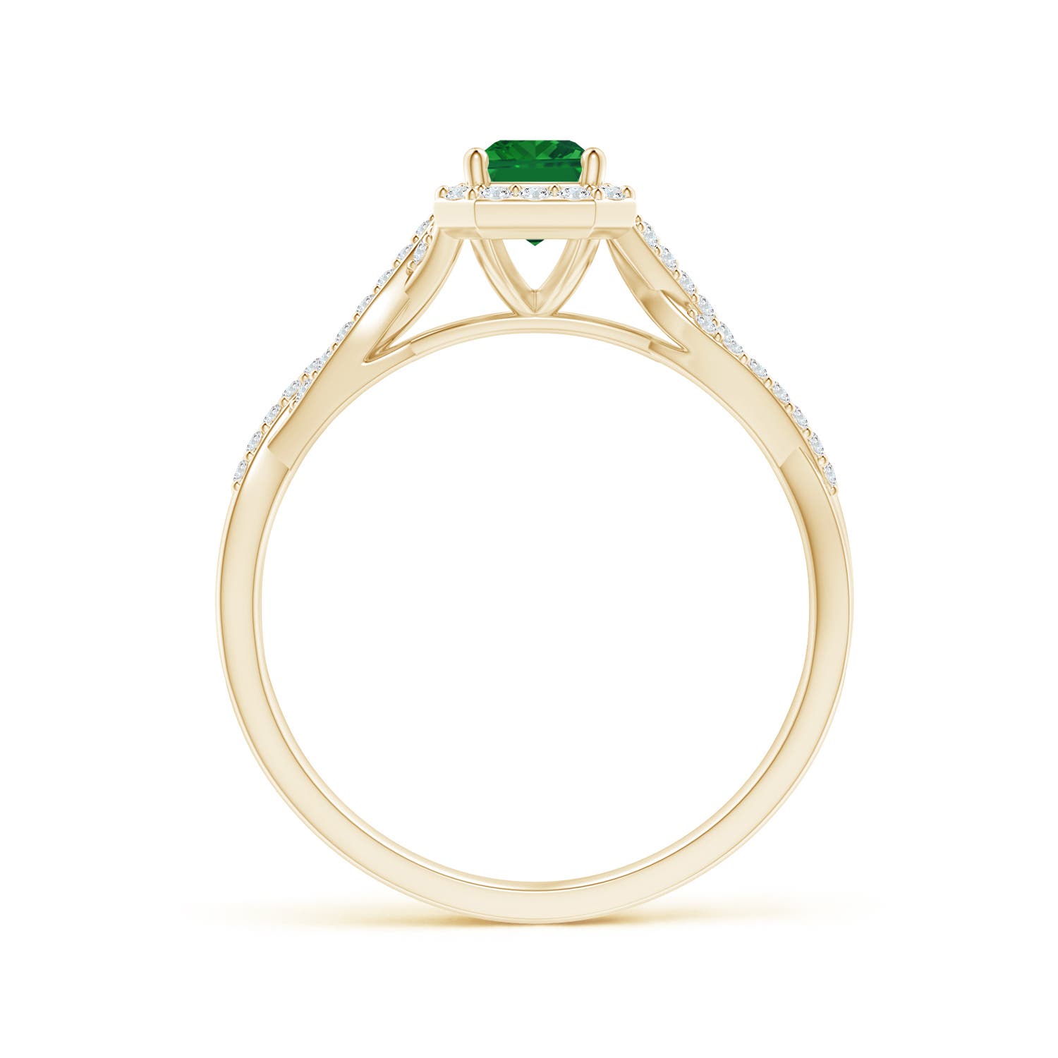 AAA - Emerald / 0.76 CT / 14 KT Yellow Gold