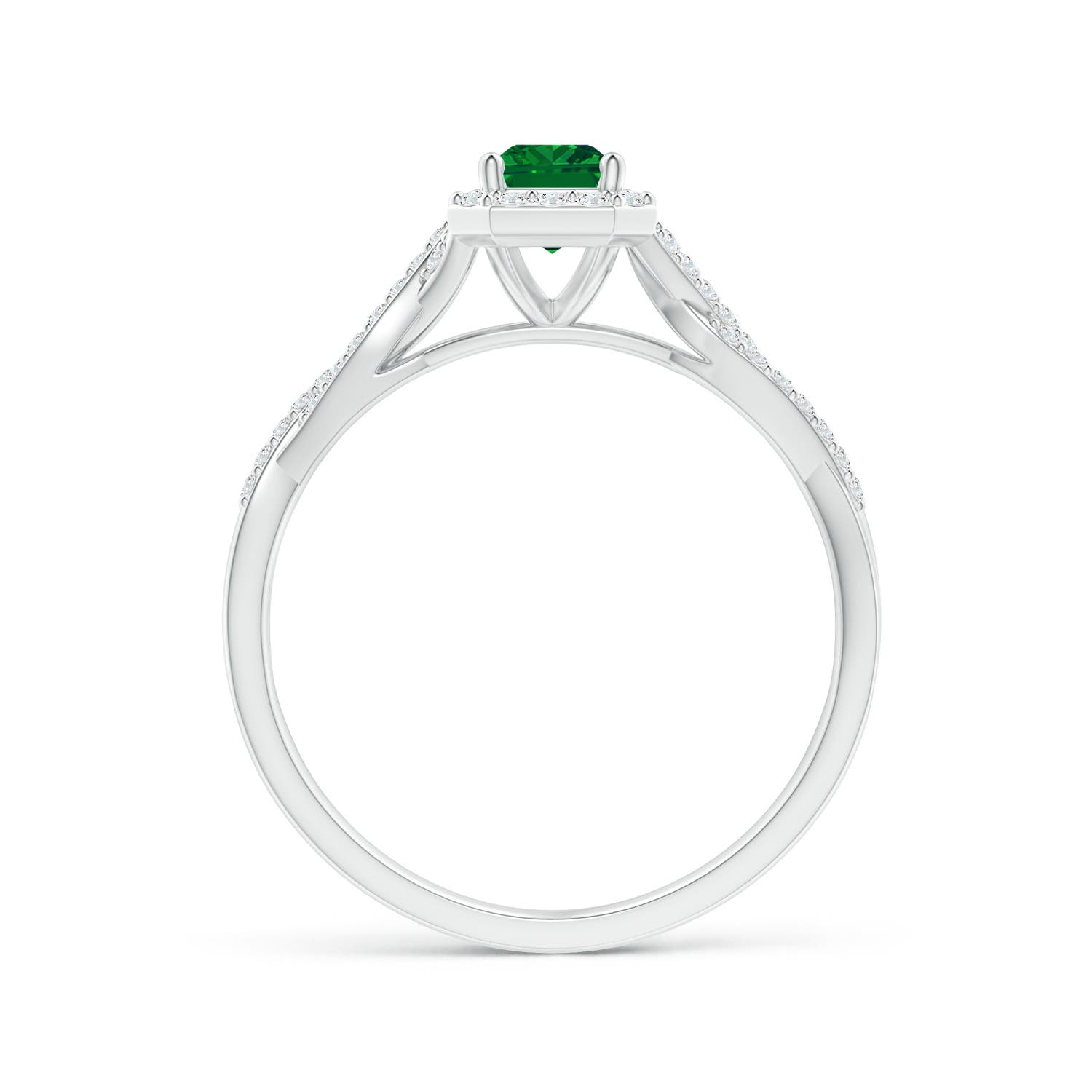 AAAA - Emerald / 0.76 CT / 14 KT White Gold