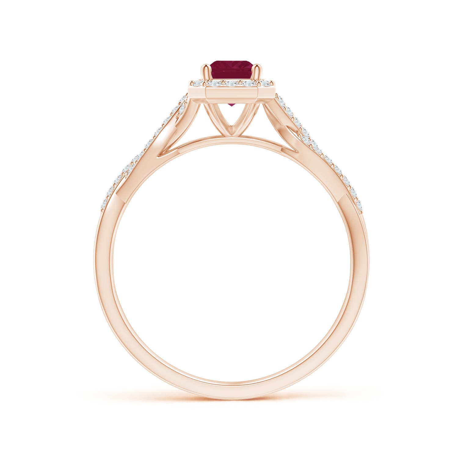 A - Ruby / 0.91 CT / 14 KT Rose Gold