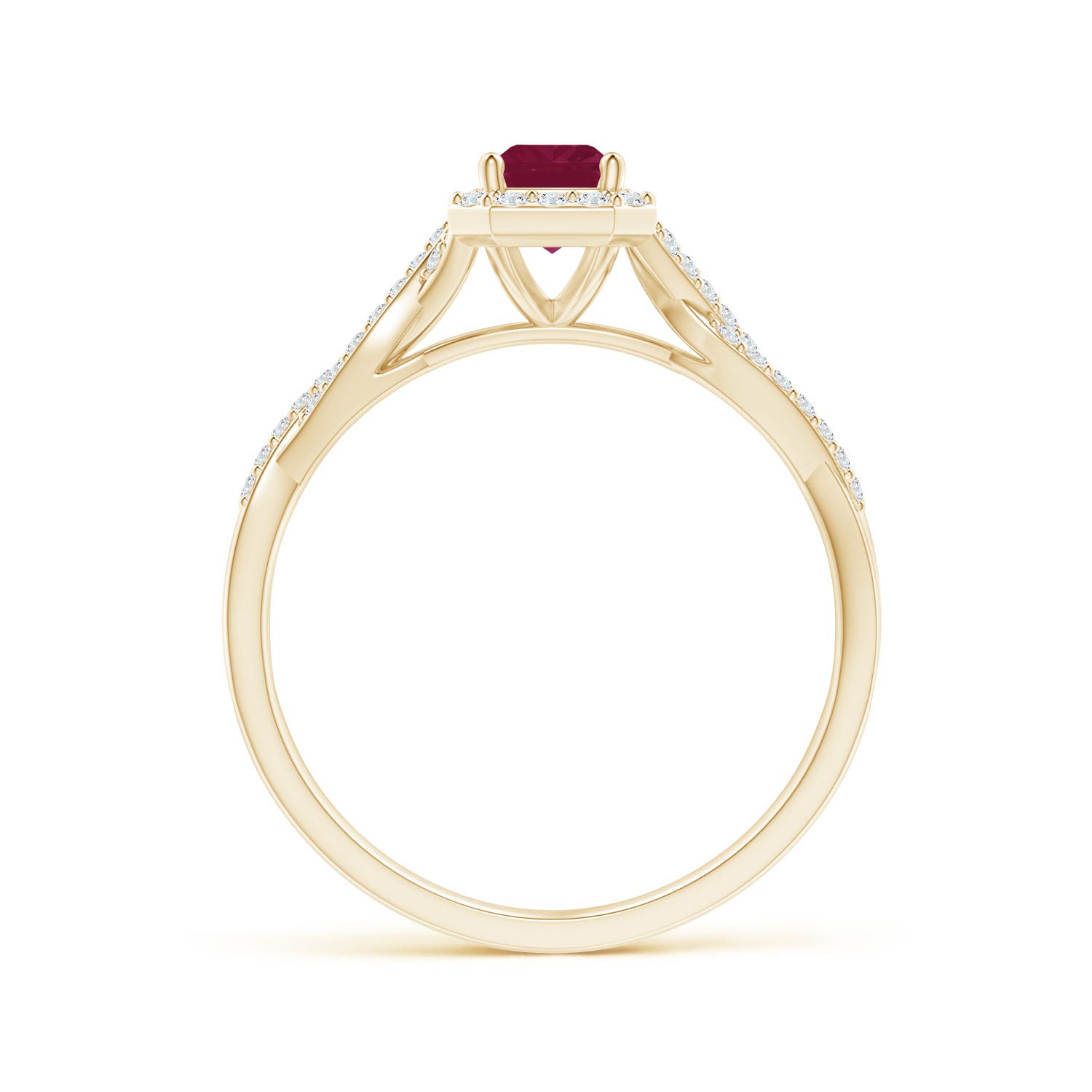 A - Ruby / 0.91 CT / 14 KT Yellow Gold