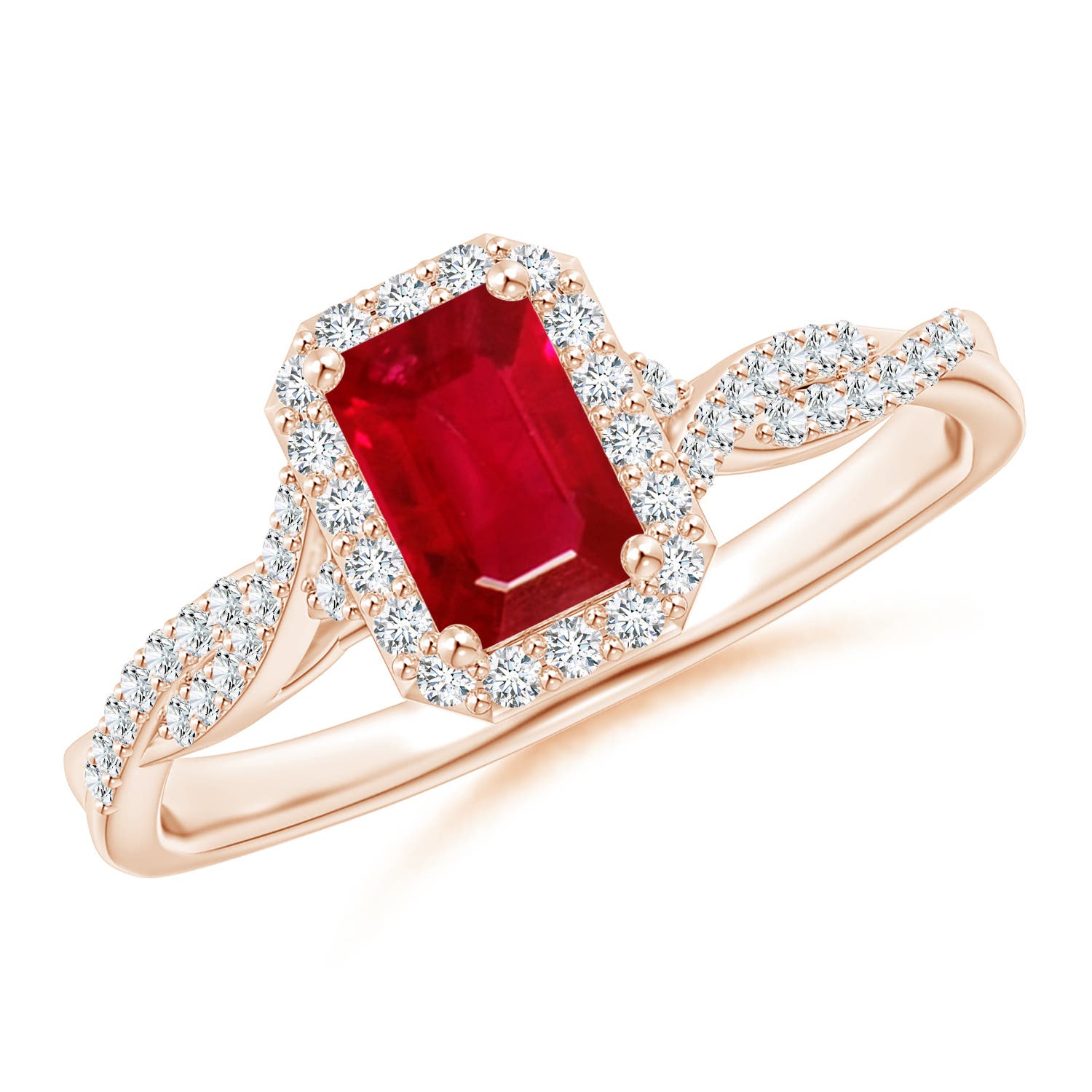 AAA - Ruby / 0.91 CT / 14 KT Rose Gold