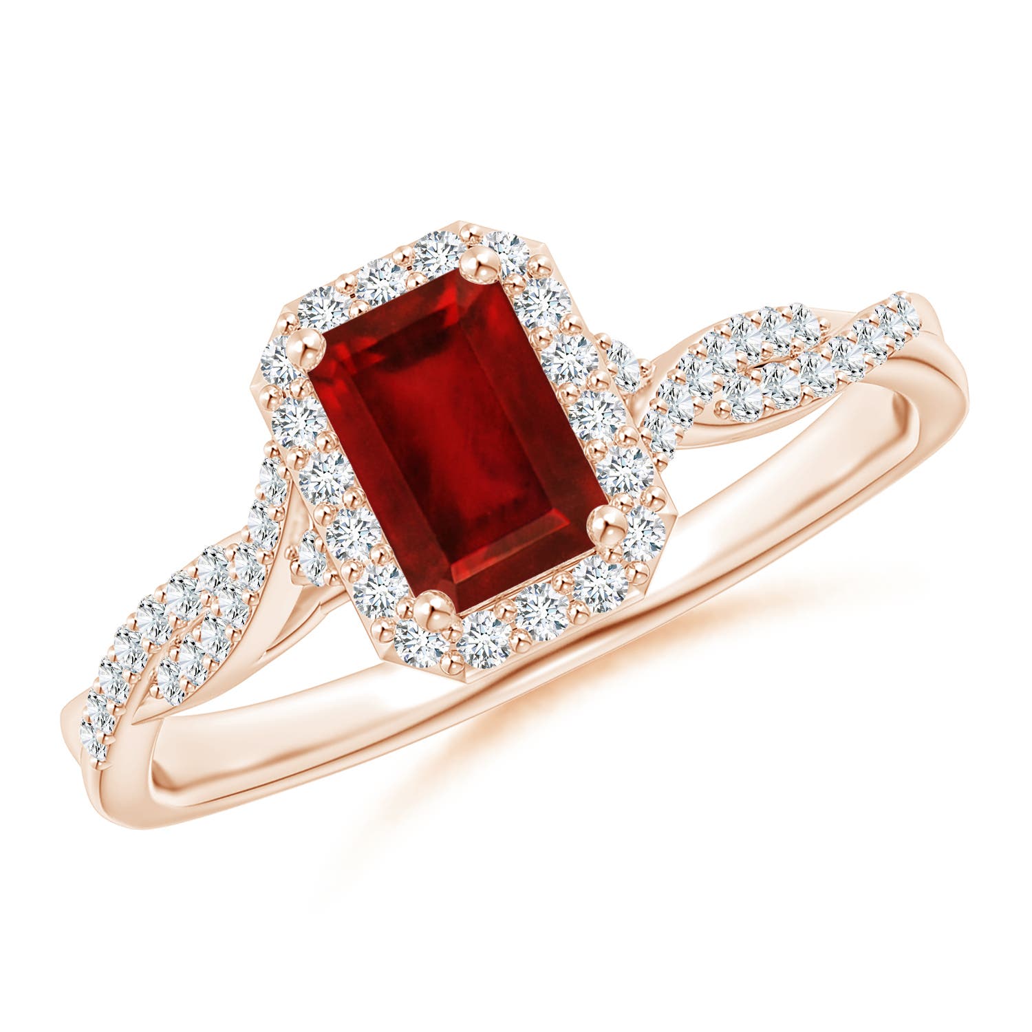 AAAA - Ruby / 0.91 CT / 14 KT Rose Gold