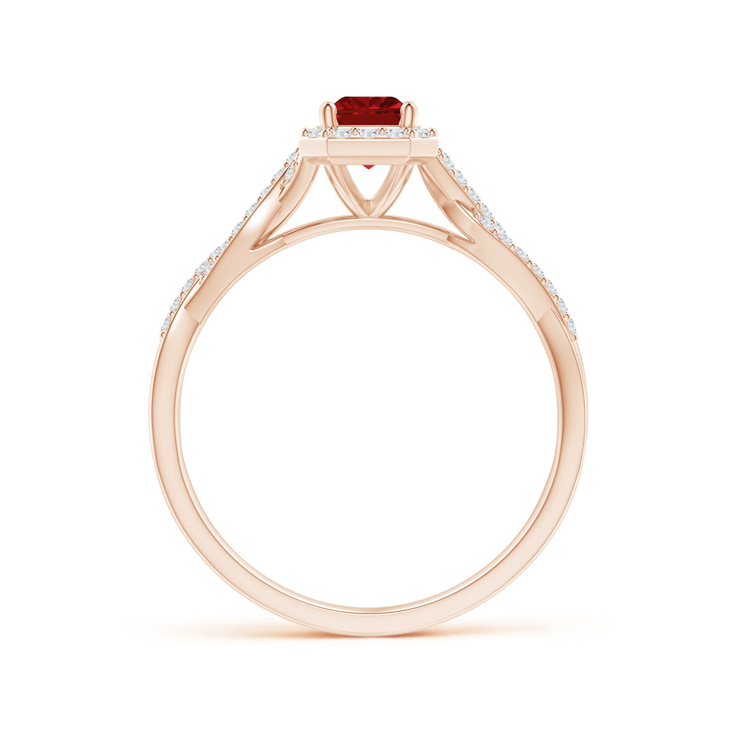 AAAA - Ruby / 0.91 CT / 14 KT Rose Gold