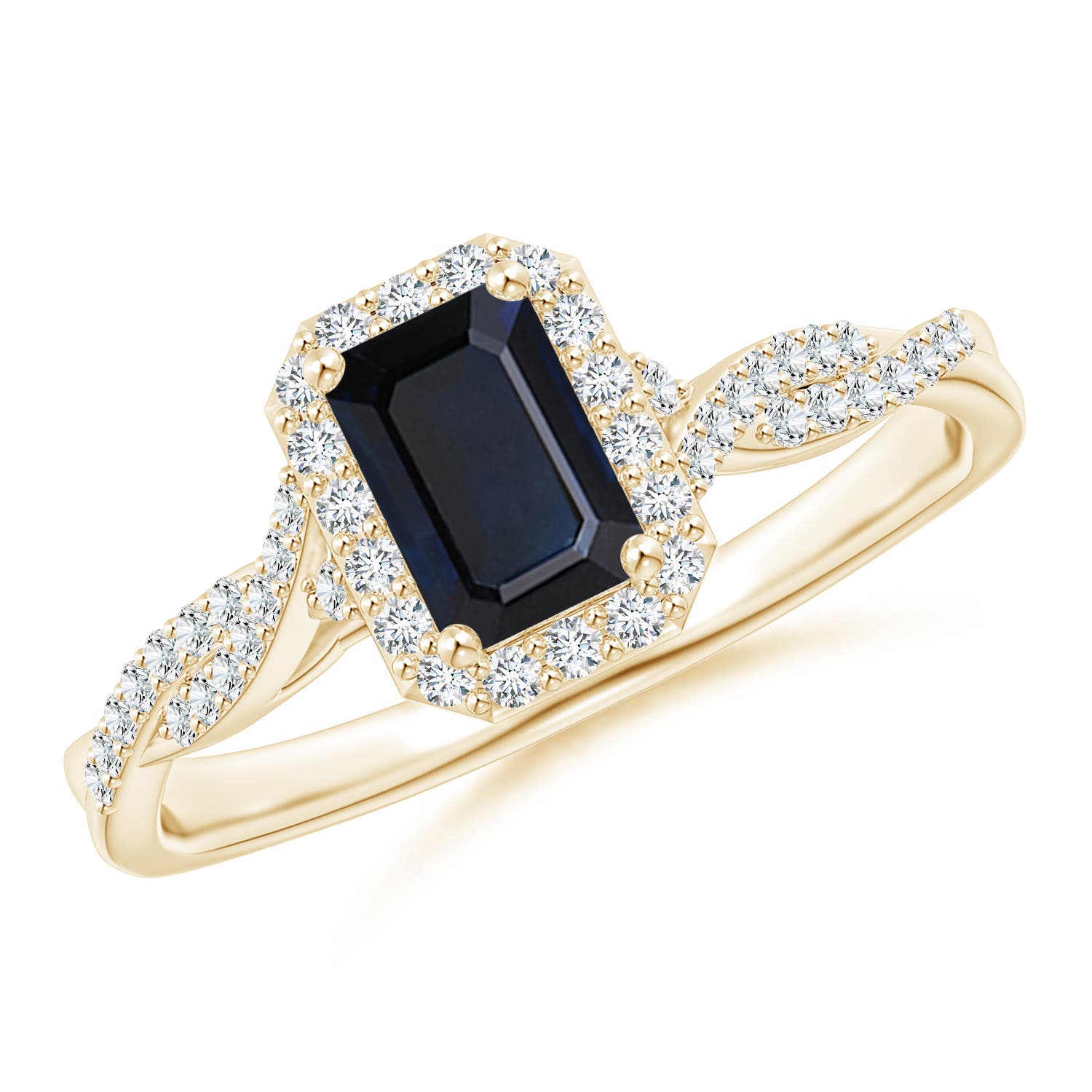 A - Blue Sapphire / 0.91 CT / 14 KT Yellow Gold