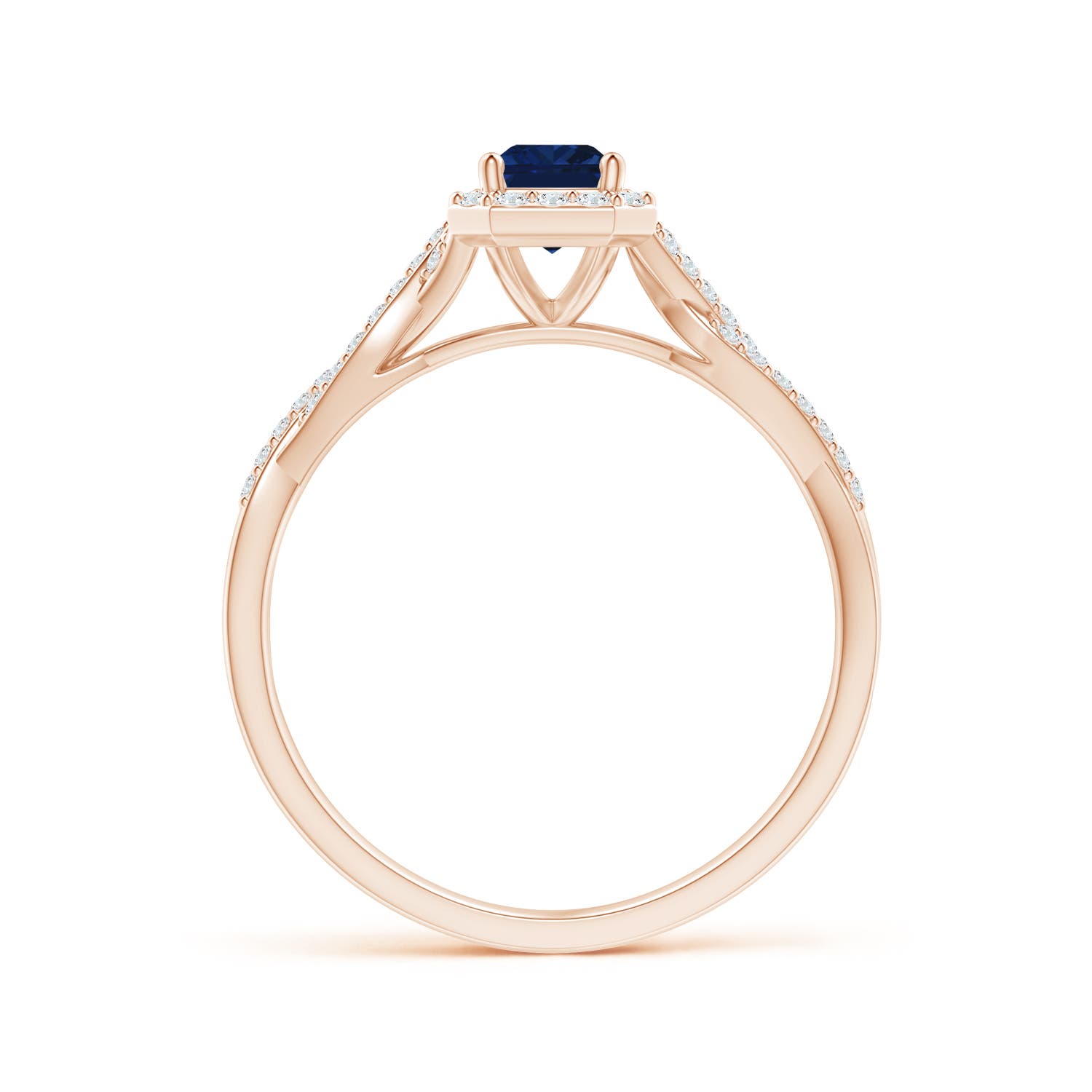 AAA - Blue Sapphire / 0.91 CT / 14 KT Rose Gold