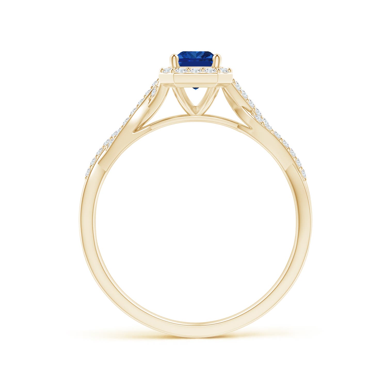 AAAA - Blue Sapphire / 0.91 CT / 14 KT Yellow Gold