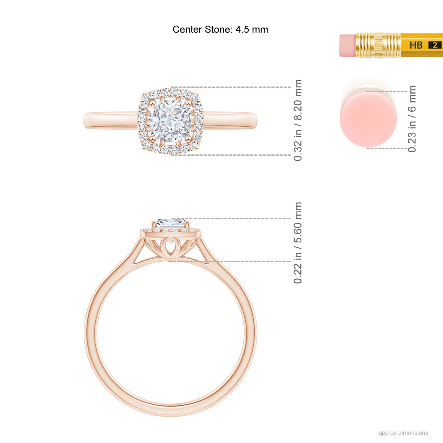 F-G, VS / 0.48 CT / 14 KT Rose Gold