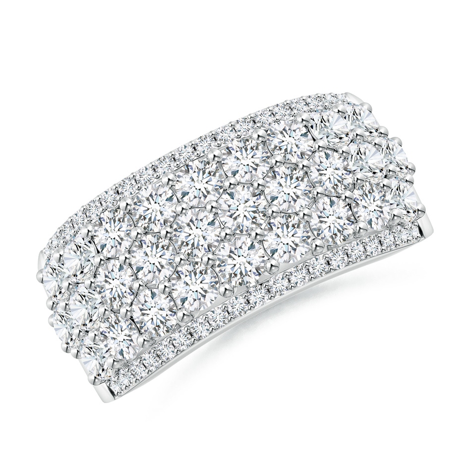 2.45mm GVS2 Five-Row Diamond Broad Anniversary Ring in P950 Platinum 
