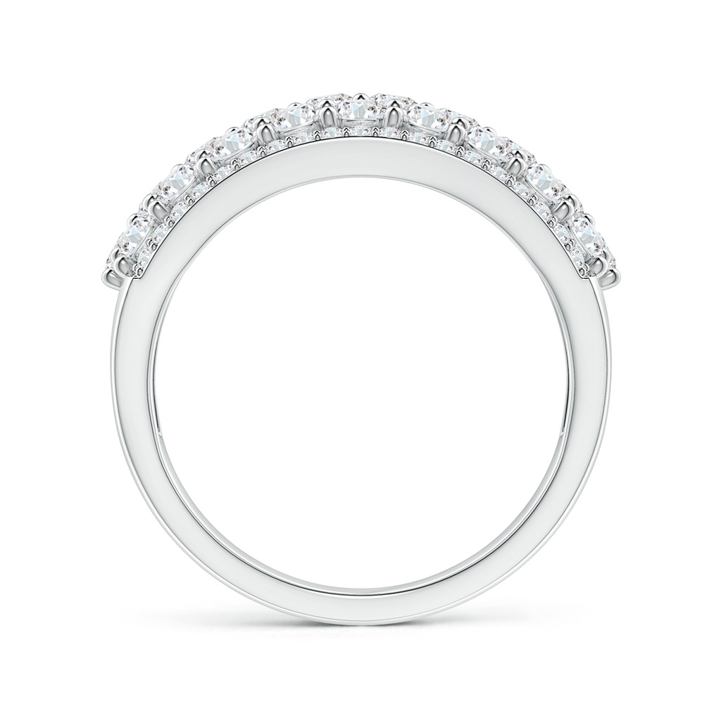 2.45mm GVS2 Five-Row Diamond Broad Anniversary Ring in P950 Platinum Side-1