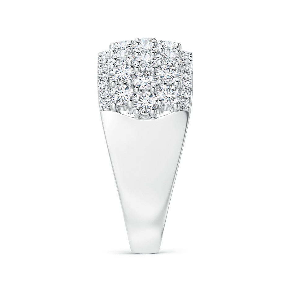 2.45mm GVS2 Five-Row Diamond Broad Anniversary Ring in P950 Platinum side-2