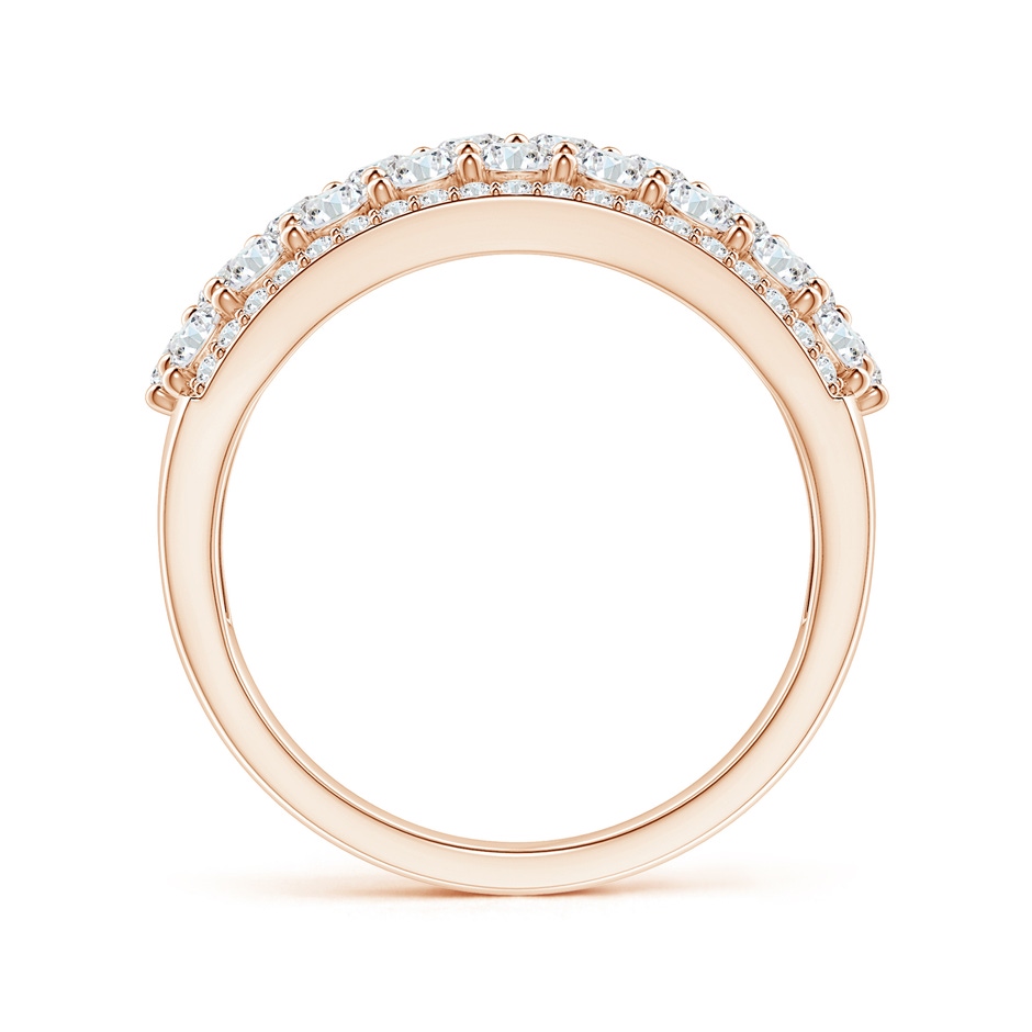 2.45mm GVS2 Five-Row Diamond Broad Anniversary Ring in Rose Gold side-1
