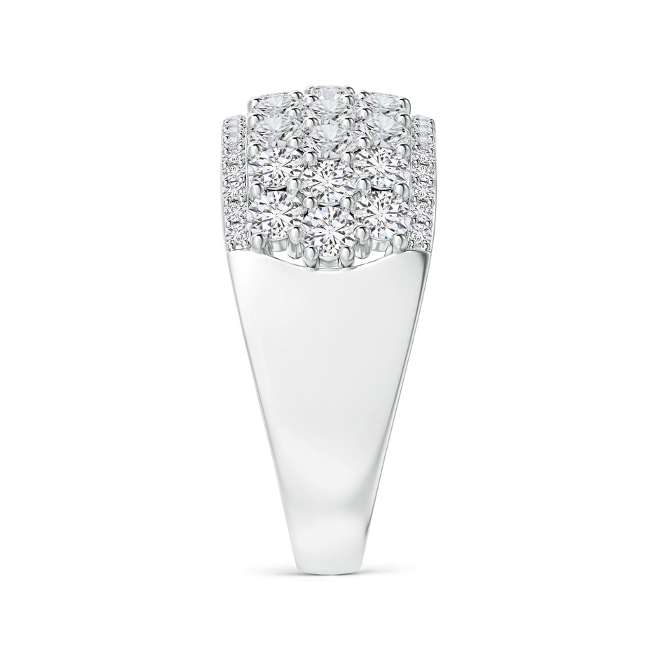 2.45mm HSI2 Five-Row Diamond Broad Anniversary Ring in White Gold side-2