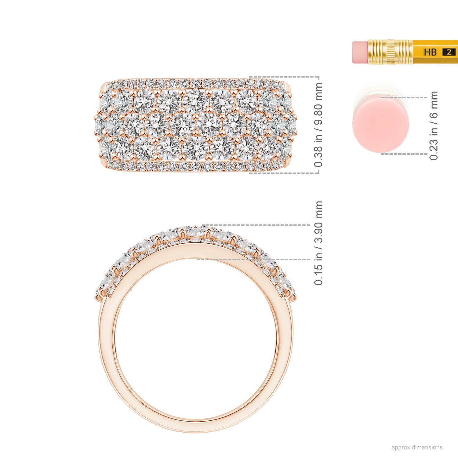 I-J, I1-I2 / 1.98 CT / 14 KT Rose Gold