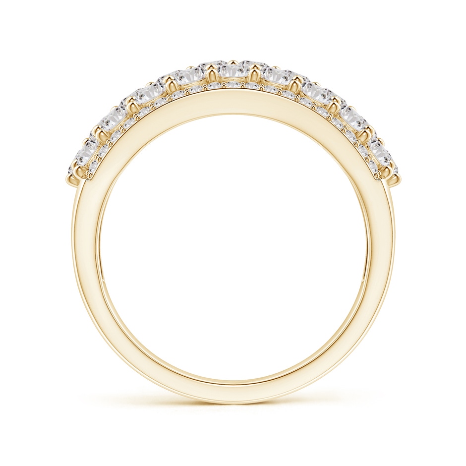 2.45mm IJI1I2 Five-Row Diamond Broad Anniversary Ring in Yellow Gold side-1