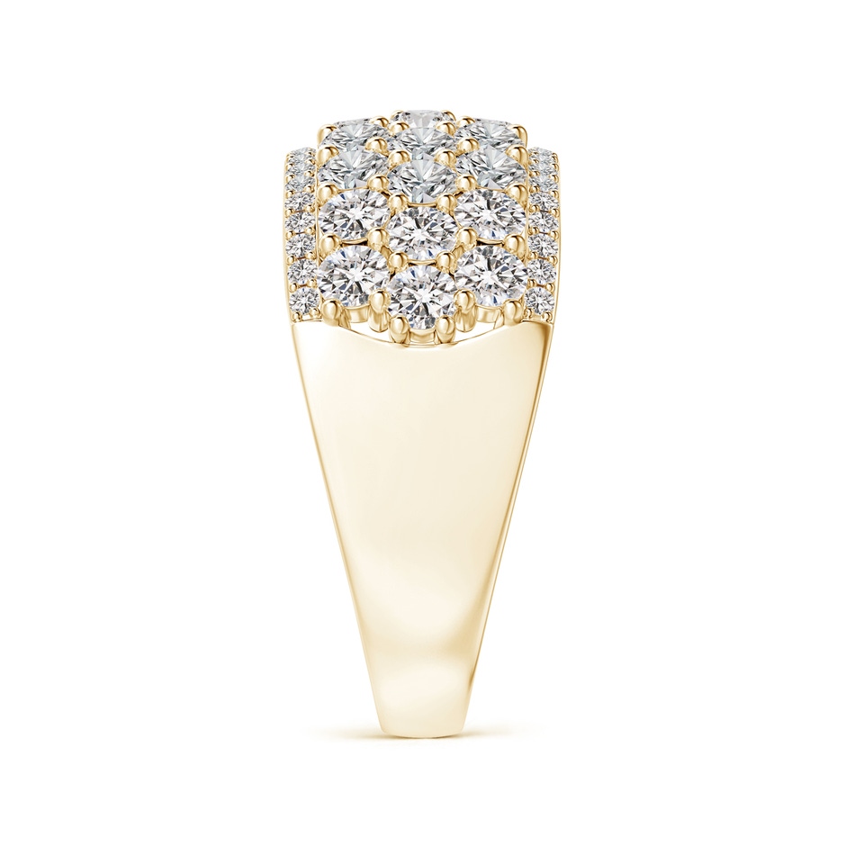 2.45mm IJI1I2 Five-Row Diamond Broad Anniversary Ring in Yellow Gold side-2