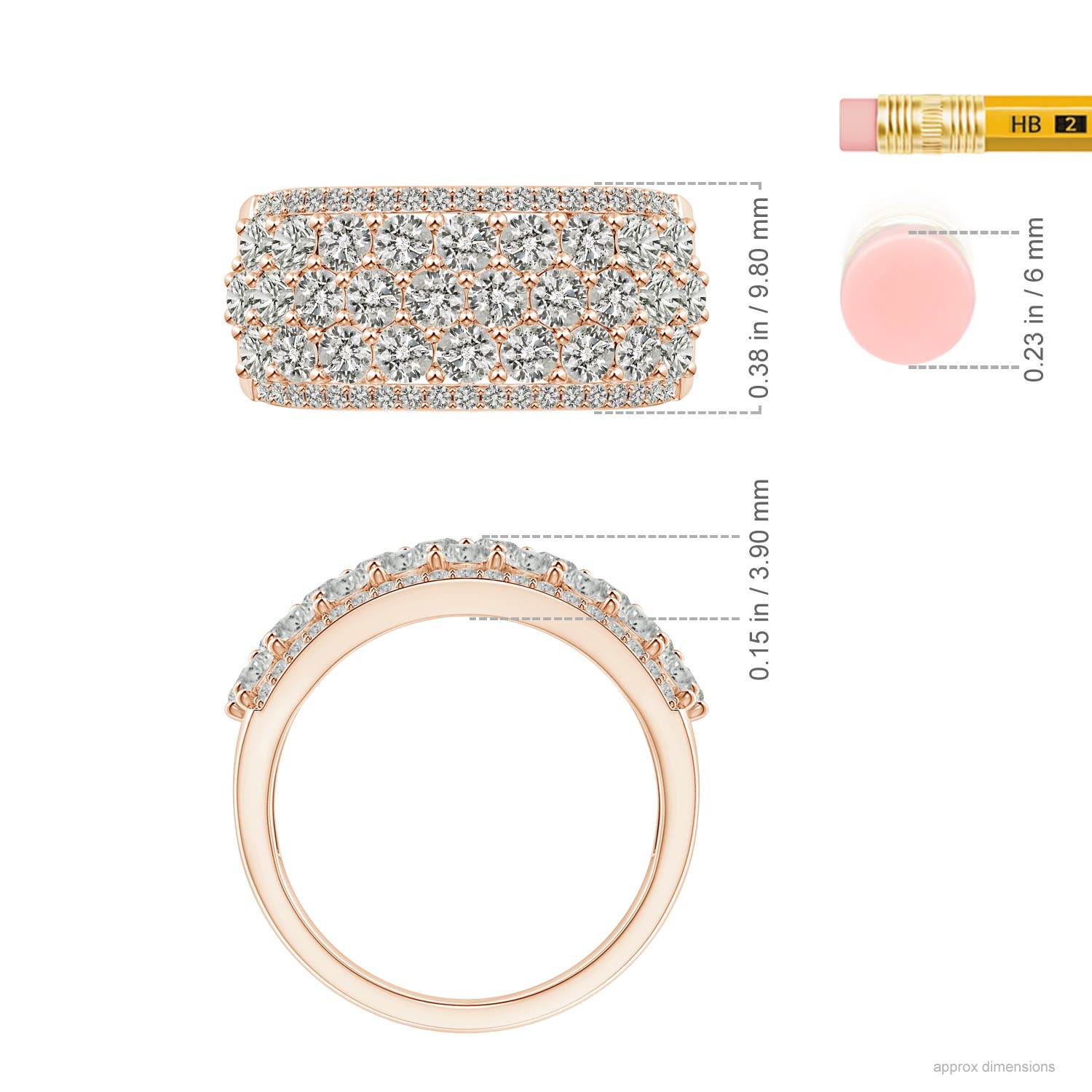 K, I3 / 1.98 CT / 14 KT Rose Gold