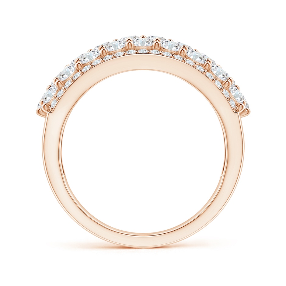 2.7mm GVS2 Five-Row Diamond Broad Anniversary Ring in Rose Gold side-1