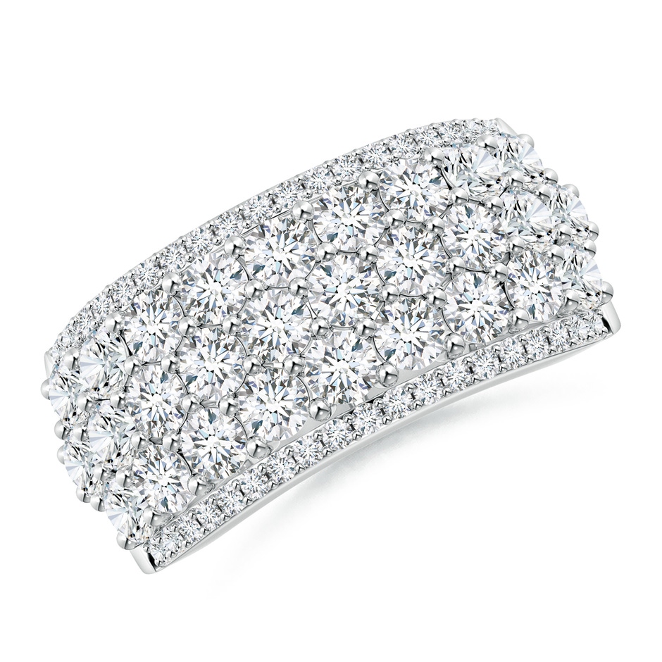 2.7mm GVS2 Five-Row Diamond Broad Anniversary Ring in White Gold 